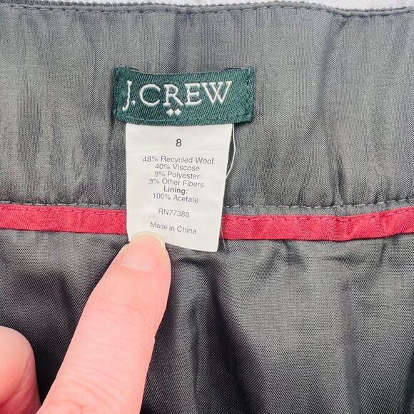 NOT FOR SALE       J. Crew Factory Skirt Women's Size 8 Grey Wool Blend A-line - Picture 4 of 8